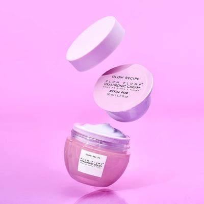 Glow Recipe Plum Plump Hyaluronic Acid Moisturizer Face Cream - Hydrating, Firming &amp; Plumping Face Moisturizer for Dry Skin - Korean Skin Care with Polyglutamic Peptides to Lock-In Moisture (50ml)
