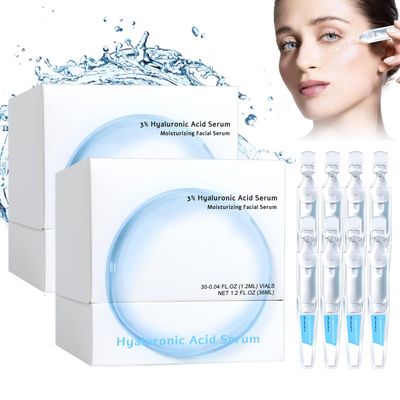 2PCS Hyaluronic Acid Tubes,3% Hyaluronic Acid Serum Ultra-Hydrating Vials,Glass Ultra-Hydrating Serum,Hyaluronic Acid Serum for Face,Ultra Hydrating Serum,3% Hyaluronic Acid Serum for Skin Repair