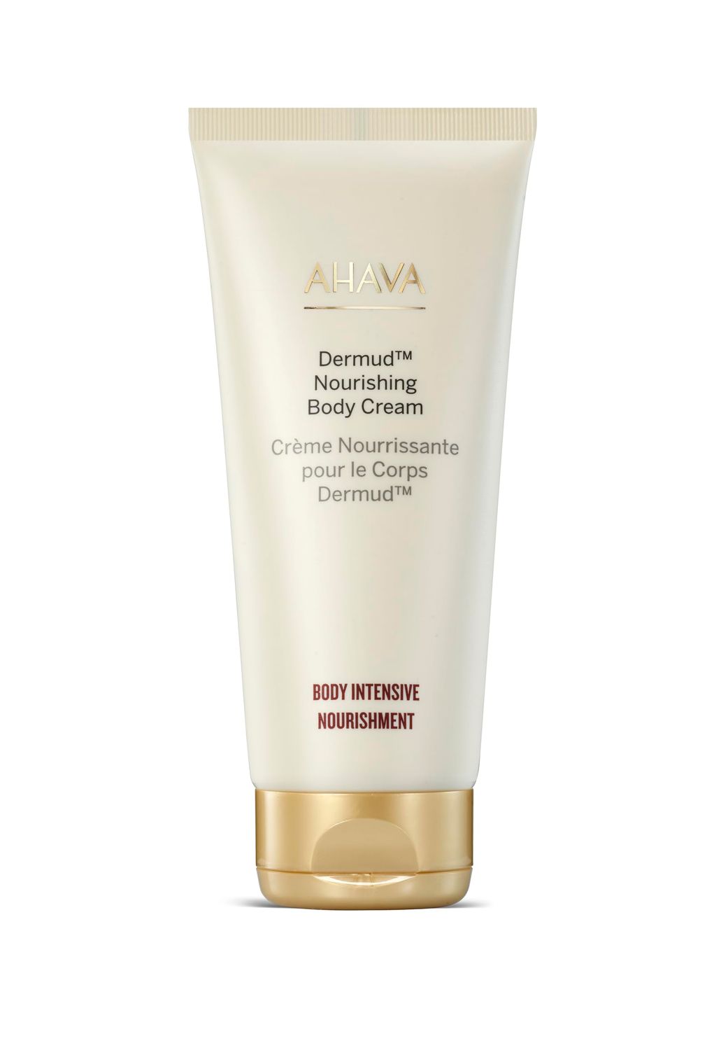 AHAVA Dermud Nourishing Body Cream - Relieves Roughness, Softens Skin, Hydrates Dry &amp; Sensitive Skin, Enriched by Dermud Mud Complex, Osmoter, Aloe Vera Leaf, Vitamin E, Zinc &amp; Allantoin, 3.4 Fl.Oz