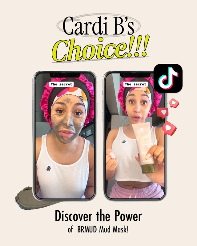 Cardi B Body Mud Mask Recovery Relief Mud Clay - Hydrating &amp; Moisturizing Deep Pore Cleanser Face &amp; Body Mask w/ 91.8% Nature-Derived Ingredients - K Beauty Oil Control Wash Off Body Mud (3.72 fl oz)
