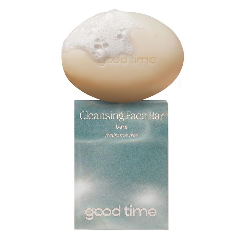 GOOD TIME Gentle Cleansing Face Bar - Fragrance-Free, Moisturizing &amp; Skin-Protective - Plastic Free - Made in USA - Suitable for All Skin Types - Single