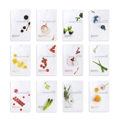 EUNYUL [PACK OF 12] Daily Care Facial Sheet Mask Pack 12 types Korean Skincare Hydrating &amp; Nourishing &amp; Natural Ingredients for All Skin Types