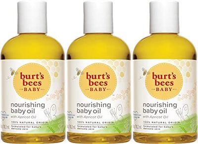 Burt&#39;s Bees Baby Nourishing Baby Oil, 100% Natural Baby Skin Care - 4 Ounce Bottle - Pack of 3