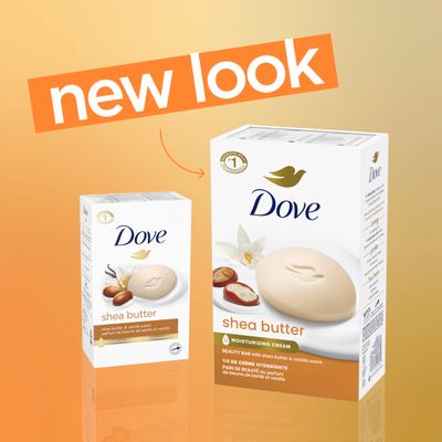 Dove Purely Pampering Shea Butter Beauty Bar, 2 Bar (Pack of 4)