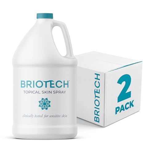 BRIOTECH Hypochlorous Acid Spray, Topical Skin Face &amp; Body Mist, Support Irritations, Soothe Redness, Dry Skin &amp; Scalp, Athletic Itch, Packaging May Vary