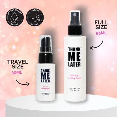 Elizabeth Mott Thank Me Later 3-in-1 Dewy Setting Spray - Hydrating, Long-Lasting Makeup Setting Spray with Niacinamide for Radiant, Glowing Skin, Lightweight & Cruelty-Free Formula, 95 ml