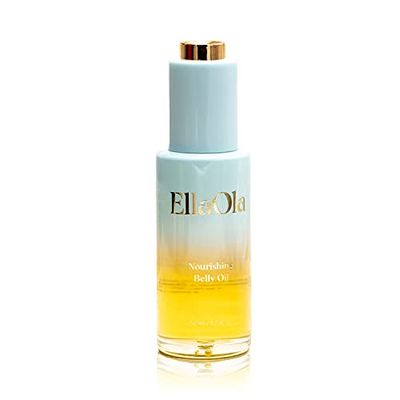 ELLAOLA Belly Oil for Pregnancy Stretch Marks &amp; Maternity Scars - Quick dry Formula with Squalene and Vitamin C Hydrates Face &amp; Body, Pregnancy + Postpartum Skincare, Fragrance Free | 1.7 fl. oz.