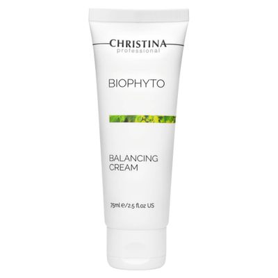 Christina Biophyto Balancing Cream - 75ml Green Tea, Candelula Oil &amp; Aminoacid Complex Balancing Moisturizer - Redness Relief Cream Suitable for Combination, Dry, Normal, Oily &amp; Sensitive Skin Types
