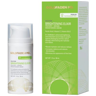 GOLDFADEN MD Brightening Elixir | Serum w/Vitamin C, Ferulic Acid, Vitamin B &amp; Vitamin E | Helps Aid Against The Appearance Of Photoaging | Leaves Skin Feeling Hydrated &amp; Looking Radiant 1fl oz