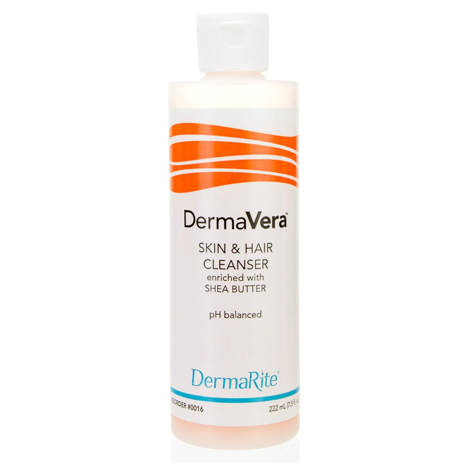 DermaRite DermaVera Skin &amp; Hair Cleanser - Shampoo and Body Wash with Moisturizing Shea Butter, pH Balanced - 7.5 oz., 2 Count