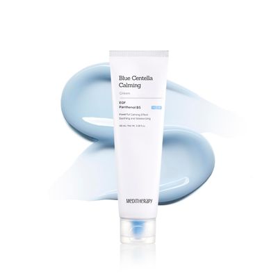 Blue Centella Calming Cream - Hydrating Korean Face Moisturizer - Rapid Soothing Moisturizer Face Cream for All Skin Types - Strengthening Skin Barrier for Glowing Skin - Non-Clogging Pore 1.69 fl.oz