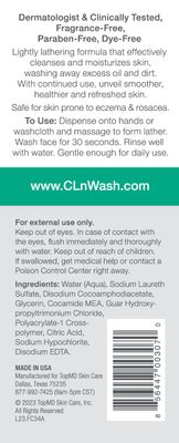 CLn Facial Cleanser - Hydrating Facial Cleanser with Glycerin, For Skin Prone to Dryness, Eczema, Redness, Irritation &amp; Acne Sensitivity, Fragrance-Free &amp; Paraben-Free, 3.4 fl. oz.