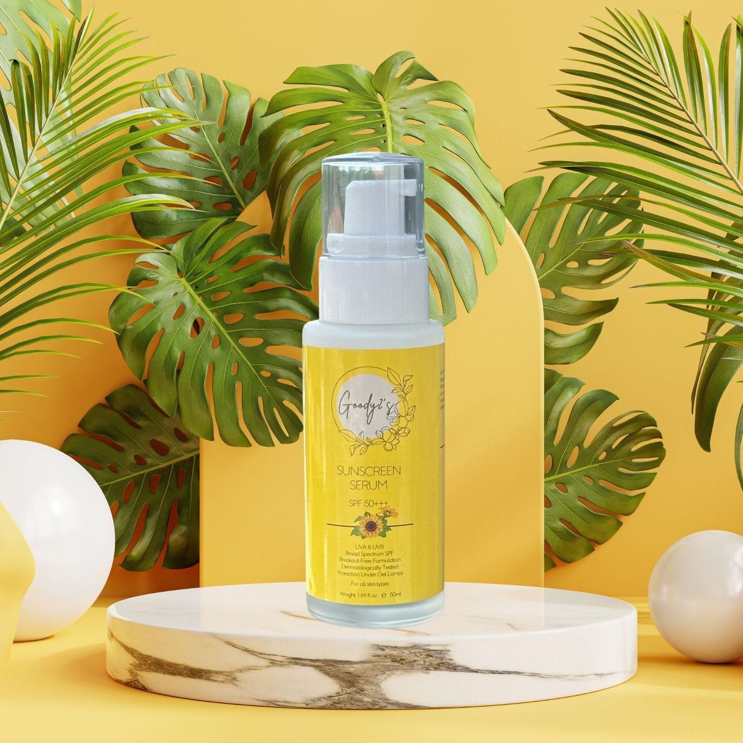 Goody2&#39;s Sunscreen Serum - 1.69 fl oz - SPF 50 with Skin Hydrating Squalane and Broad Spectrum SPF 50 - Face Sunscreen For All Skin Types and Skin Tones