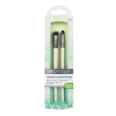 EcoTools Ultimate Concealer Makeup Brush Set, Cover &amp; Blend Imperfections, 3 Brush Heads