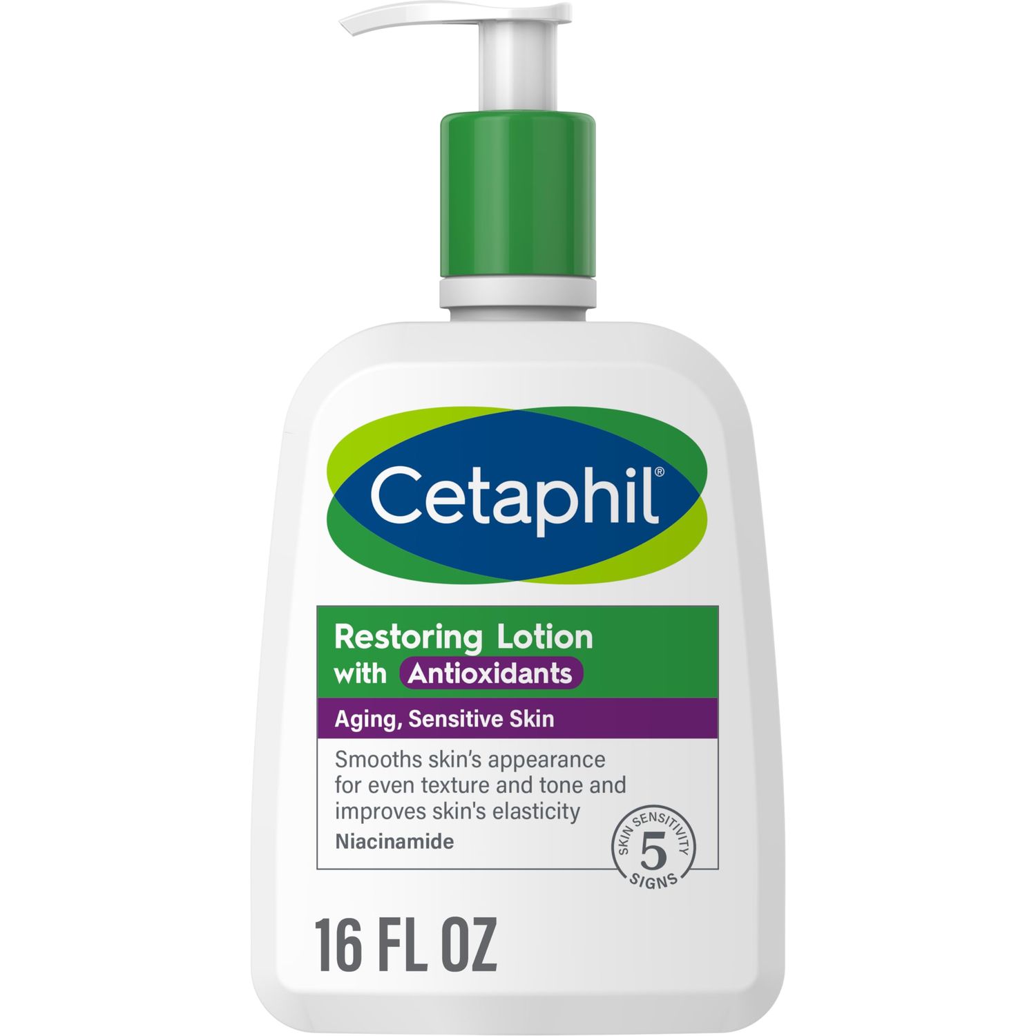 Cetaphil Restoring Body Lotion with Antioxidants for Aging Skin, Great for Neck and Chest Areas, Fragrance and Paraben Free, Suitable for Sensitive Skin 16 oz. Bottle