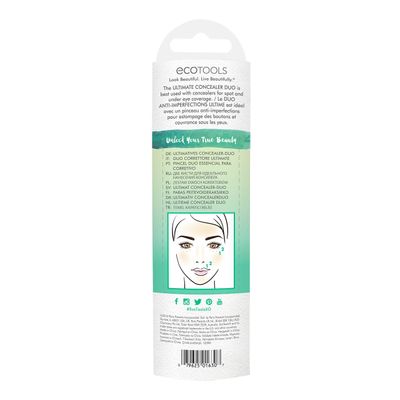 EcoTools Ultimate Concealer Makeup Brush Set, Cover &amp; Blend Imperfections, 3 Brush Heads