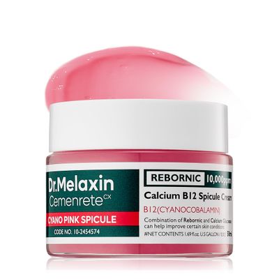 Dr.Melaxin Cemenrete Cyano Pink Spicule Cream with Calcium, Vitamin B12 for under eyes skin, Dark Circles, Fine Lines, Puffiness&amp;Eye Bags Cream, 1.69 fl. oz.