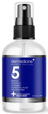 5 in 1 Super Charged Anti-Aging Face Mist w/Retinol, Vitamin C, Collagen, Hyaluronic Acid &amp; Niacinamide | Hydrates, Refreshes &amp; Brightens for a More Glowing Complexion | 4 fl oz, 120 ml