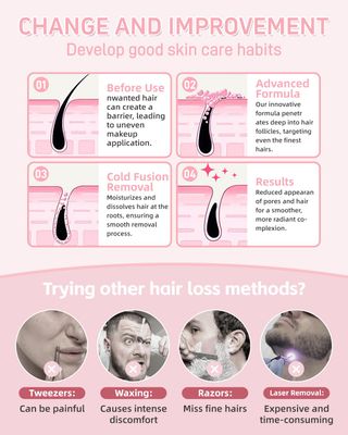 Hair Identifier Spray for Face Shaving Powder Spray Women with Soothing Cream, Facial Hair Spray Face Body Hair Identifier Spray Face Spray for Shaving Peach Fuzz Spray for All Skin Types