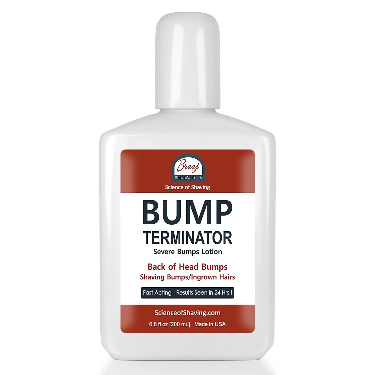 BUMP Terminator Razor Bumps &amp; Shaving Bumps Remover | Ingrown Hair Treatment for Pubic Area with Glycolic Acid, Salicylic acid &amp; Tea Tree Oil| BREEJ Bump Treatment for Bikini Bumps, 6.8 oz (Pack of 1)