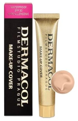 Dermacol - Full Coverage Foundation, Liquid Makeup Matte Foundation with SPF 30, Waterproof Foundation for Oily Skin, Acne, &amp; Under Eye Bags, Long-Lasting Makeup Products, 30g, Shade 207