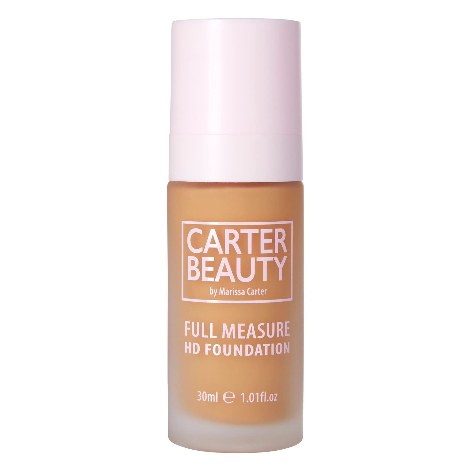 Carter Beauty Full Measure HD Foundation - Lightweight, Full Coverage Matte Formula - Water-Based Super Soft Skin Perfector - Vegan And Cruelty Free, Paraben And Sulfate Free - Sticky Toffee - 1.01 OZ