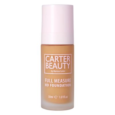 Carter Beauty Full Measure HD Foundation - Lightweight, Full Coverage Matte Formula - Water-Based Super Soft Skin Perfector - Vegan And Cruelty Free, Paraben And Sulfate Free - Sticky Toffee - 1.01 OZ