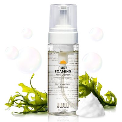 BEAUDIANI Pure foaming facial cleanser, CICA &amp; orange oil cleanser, gentle face wash, makeup remover + pore minimizer for all skin types, vegan