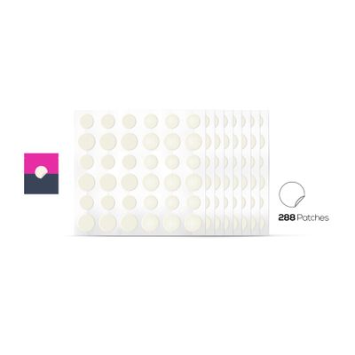 Hanhoo Blemish Patch, 288 Count, Hydrocolloid Pimple Patches, Shrinks Pimples, Protects from Finger-picking and Dirt, Absorbs Fluid, Acne Spot Patches, Invisible Pimple Patches, Korean Skincare
