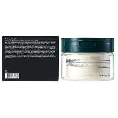 [PKY] Pyunkang Yul Calming Toner Pad with Tea Tree, 5 Hyaluronic Acids, Removes Dead Skin Cells, Moisturizes, Korean Face Skin Care, Acne Prone &amp; Sensitive Skin, Double-Sided Pad 7.7 fl.oz 70ea