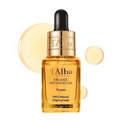 d&#39;alba Piedmont Organic Advanced Oil, 100% Vegan Plant-based Ingredients, Hydrating Korean Skin Care (0.58 oz.)