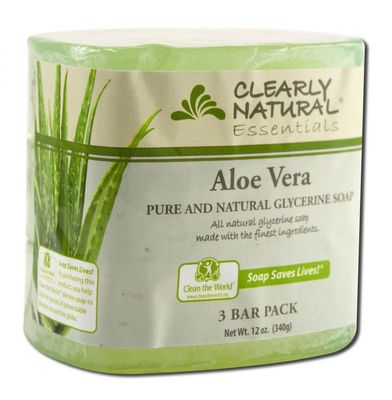 Clearly Natural Glycerine Soap Aloe Vera - 3 Bars