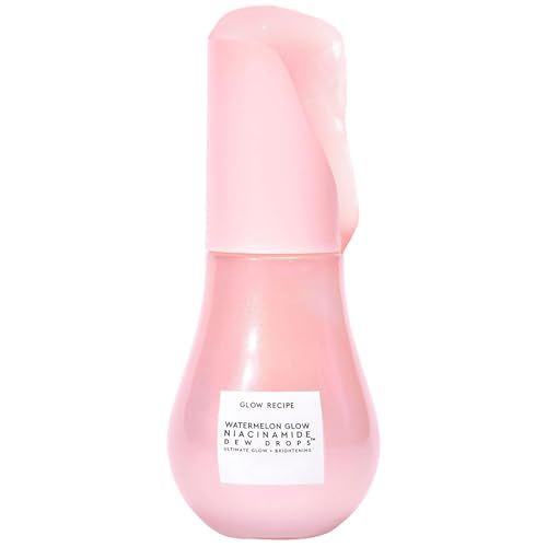 Glow Recipe Niacinamide Dew Drops Face Serum - Hydrating Korean Skincare &amp; Illuminating Makeup Primer for Dewy, Glass Skin - Hyaluronic Acid Serum for Brightening, Plumping &amp; Highlighting (15ml)