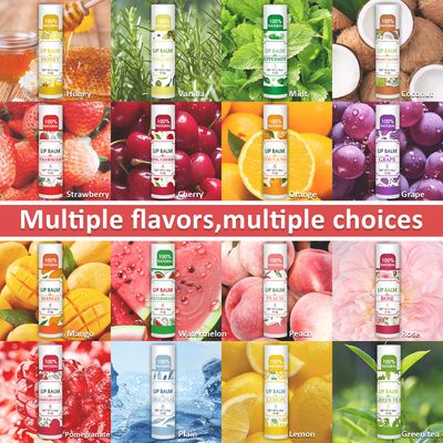 32 Pack Lip Balm, Natural Lip Balm Bulk with Vitamin E and Coconut Oil, Hydrating Lip Balm for Dry Lips, Bulk Lip Balm for Stocking Stuffers - 16 Flavors