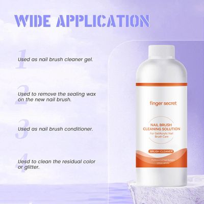 Finger Secret Nail Polish Gel Remover&Nail Brush Cleaner Kit for Efficiently Removing Gel Polish and Thoroughly Cleaning Brushes.Comes with a Glass Cup and 50 Cotton Pads for Convenient Use.