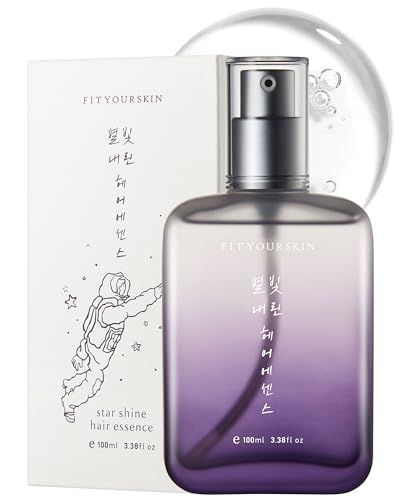 FIT YOUR SKIN Star Shine Hair Essence - Frizz Control Nourishing Hair Oil Serum for Damaged &amp; Dry Hair - Smooths Ends Adds Shine - Nature Derived Oil &amp; Argan Oil - Floral Musk Scent - 3.38 fl.oz