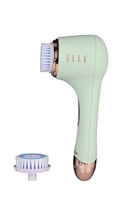 Elle Facial Cleansing Power Brush, Remove Makeup &amp; Dirt, Exfoliating, Waterproof, Mint