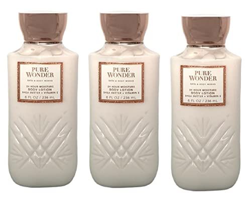 Bath &amp; Body Works PURE WONDER 24 HR Moisture Body Lotion Lot of 3 - Full Size