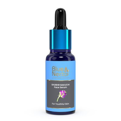 Blue Nectar Bakuchiol Anti Aging Serum for Fine Lines, Wrinkles &amp; Dark Circles | Plant Based Alternate to Retinol Serum for Face | Oil Free Face Moisturizer Serum (1 Fl Oz)
