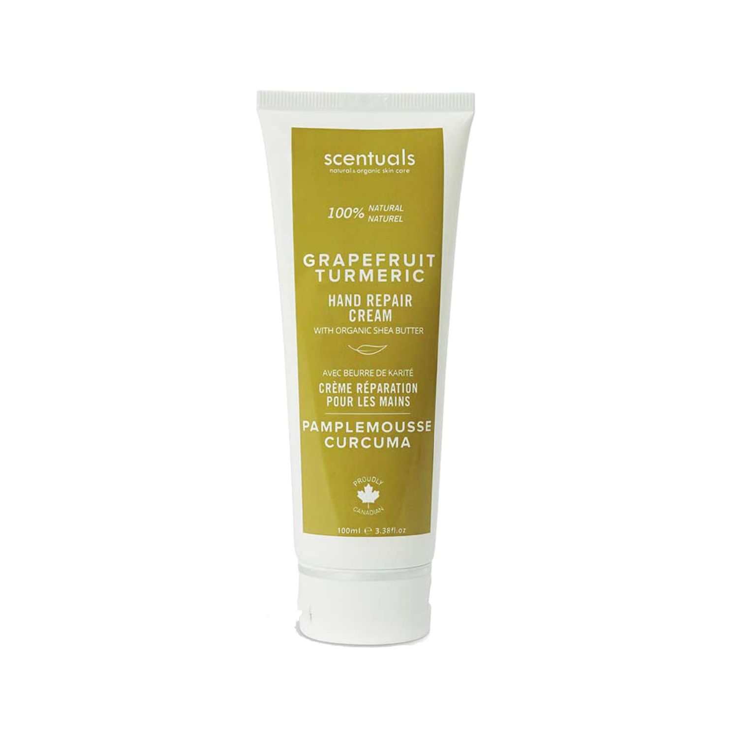 Hand Cream with Grapefruit Turmeric Essential Oil, Shea Butter, Cocoa Butter, Argan &amp; Almond oil, Vitamin E and Aloe Vera, for Moisturizing Dry Hands, Natural Skin Care, 100 ml, 3.4 fl.oz