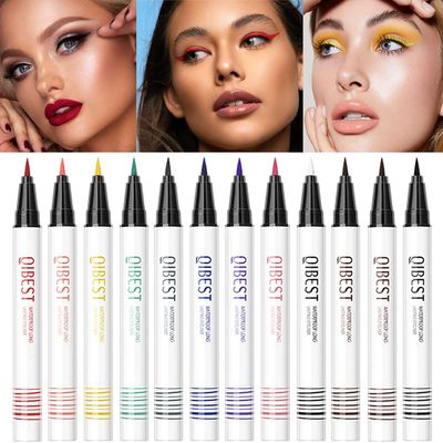 Eaureum 12 Pcs Colorful Eyeliner, Waterproof Liquid Eyeliner, Neon Makeup Eyeliner, Eyeliner Pencil Makeup Gift Kit for Halloween Christmas Thanksgiving, 12pcs