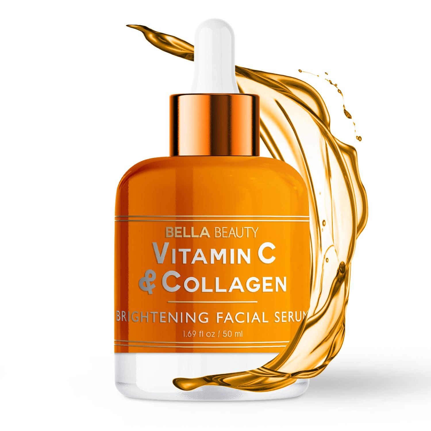 Bella Beauty Vitamin C Serum with Collagen - Dark Spot Reduction, Skin &amp; Anti-Aging - Dermatologist Tested, Cruelty-Free Korean Skin Care for All Skin Types - 1.69 Fl. Oz