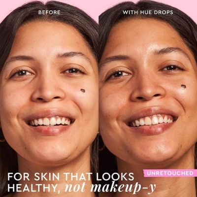 Glow Recipe Hue Drops Face Serum - Glow Bronzing Drops + Tinted Serum to Brighten &amp; Hydrate - Skincare Makeup Primer &amp; Highlighter to Blur Pores for a Glowy, Even Skin Tone - Sunglow (40ml)