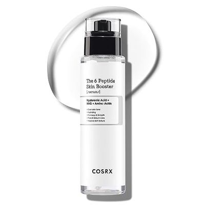 COSRX 6X Peptide Collagen Booster Toner Serum, Niacinamide &amp; Hyaluronic Acid Skin Renewal Boosting Facial Essence for All Skin Types, Korean Skin Care, Paraben Free, 150mL/5.07 Fl.Oz