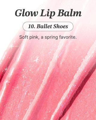 Glint Glow Lip Balm (Ballet Shoes, 0.1oz) - Moisturizing Stain Lipstick with Shine for Natural Lips, Tinted Treatment. Luxurious Korean Skin Care Makeup. Chapped, Dry, Cracked Lips.