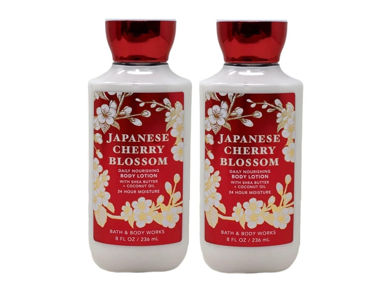 Bath &amp; Body Works Japanese Cherry Blossom Body Lotion Shea Butter + Vitamin E 8.0 Oz (Pack of 2)