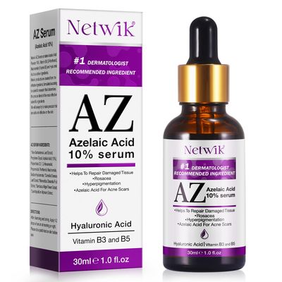 Azelaic Acid Serum - Azelaic Acid 10% for Acne Treatment - Fast Rosacea Skin Care - Redness Relief Face and Boost Skin Radiance with Niacinamide &amp; Vitamin B3, B5 and Hyaluronic Acid, 1 Fl Oz