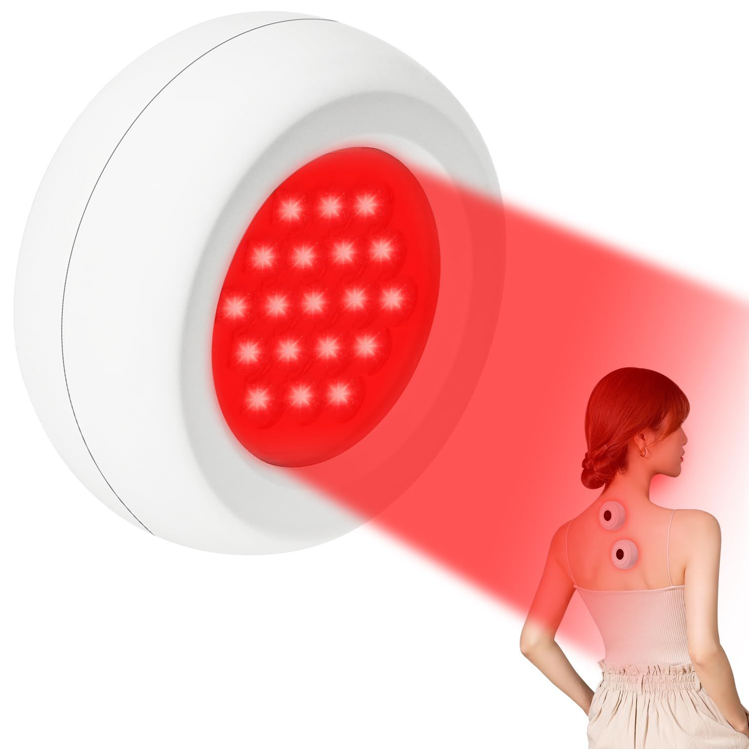 CENYEDA Mini Red Light Therapy for Body, Red Light Therapy Lamp with 660nm Red Light &amp; 850nm Infrared Light Targeted for Anti-Aging, Skin Rejuvenation and Wrinkles, 5 Levels of Dual Light Adjustment