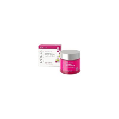 Andalou Naturals Heavenly Night Cream 1000 Roses, Sensitive Skin Moisturizer for Face, Enriched with Hyaluronic Acid &amp; Aloe Vera, 1.7 Ounce
