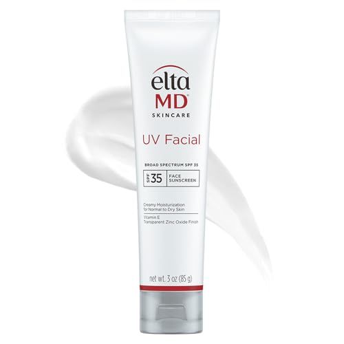 EltaMD UV Facial Sunscreen, SPF 35 Moisturizing Sunscreen for Face, Formulated with Hyaluronic Acid and Zinc Oxide Face Moisturizer, 3.0 oz Tube